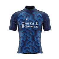 Maglia da ciclismo personalizzata blu e azzurro di TD