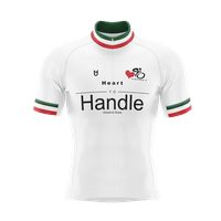 Maglia da ciclismo personalizzata bianca, verde e rossa di TD