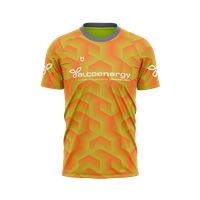 Running shirt design with orange and green pattern at TD