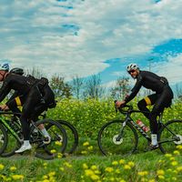 Custom cycling kit from PTC team, made by TD with black and yellow colors