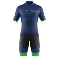 Body triathlon personalizzato Countus in verde e blu da TD