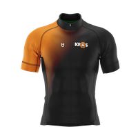 Design kit da ciclismo personalizzato nero e arancione di TD