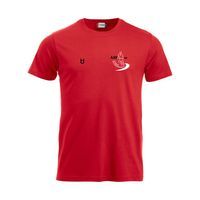 AAV 36 T-Shirt in Rot mit Logo für Team- und Firmenbekleidung