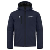 Countus Softshelljacke in Navy mit Logo für Firmenoberbekleidung
